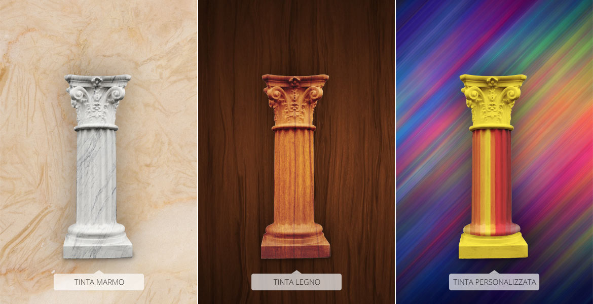 Colonne in poliuretano per allestimenti e decorazioni